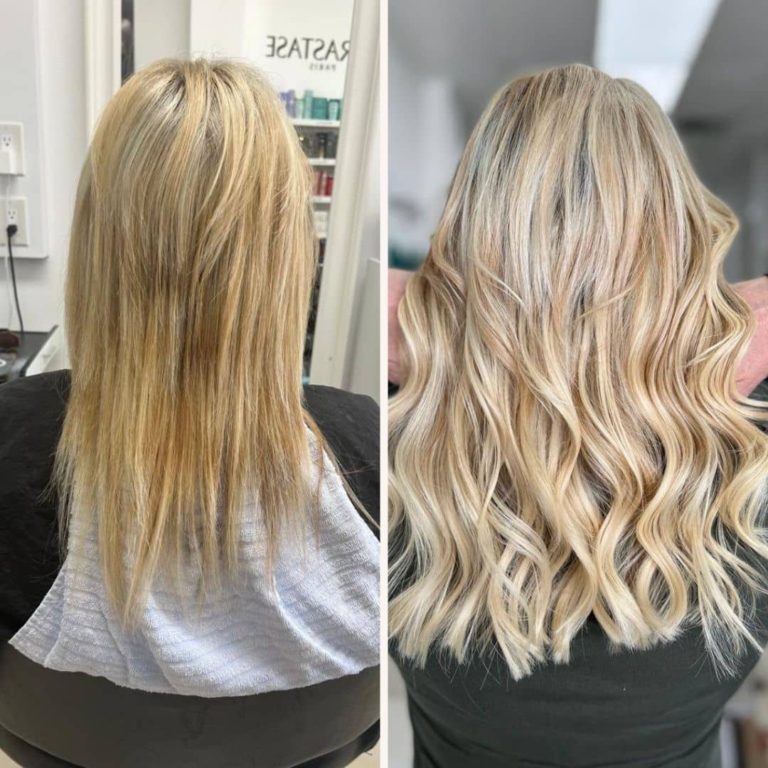 hair extensions before after