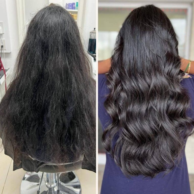 hair extensions black hair before after