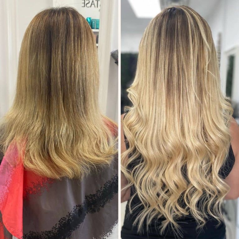 hair extensions Markham before after